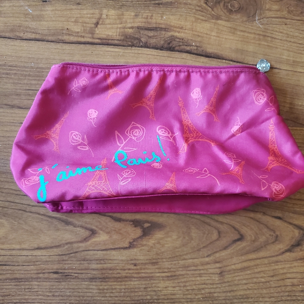 Lancome J'aime Paris! Hot Pink Makeup Bag